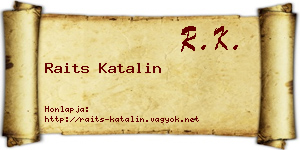 Raits Katalin névjegykártya